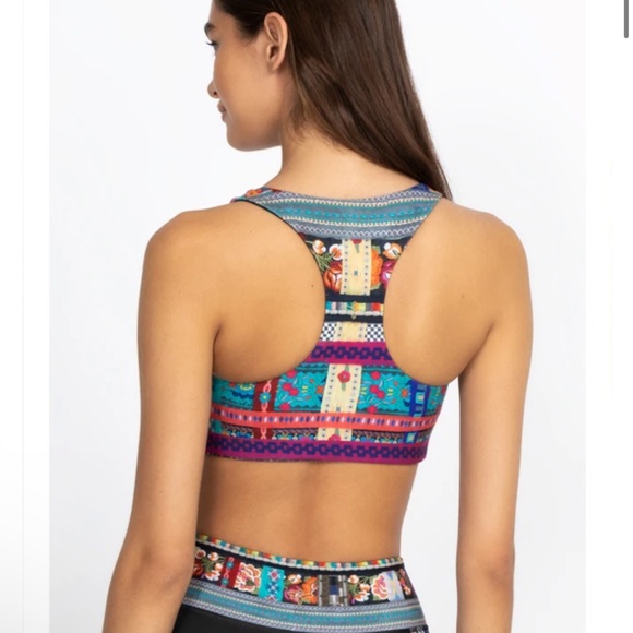 Johnny Was colorful Beatrice bee reversible sports bra size S - Picture 4 of 6